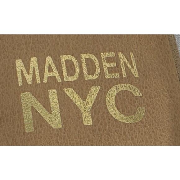Madden NYC Mule Slip On Flats Tan with Gold Chain Accent 9 - Picture 7 of 8